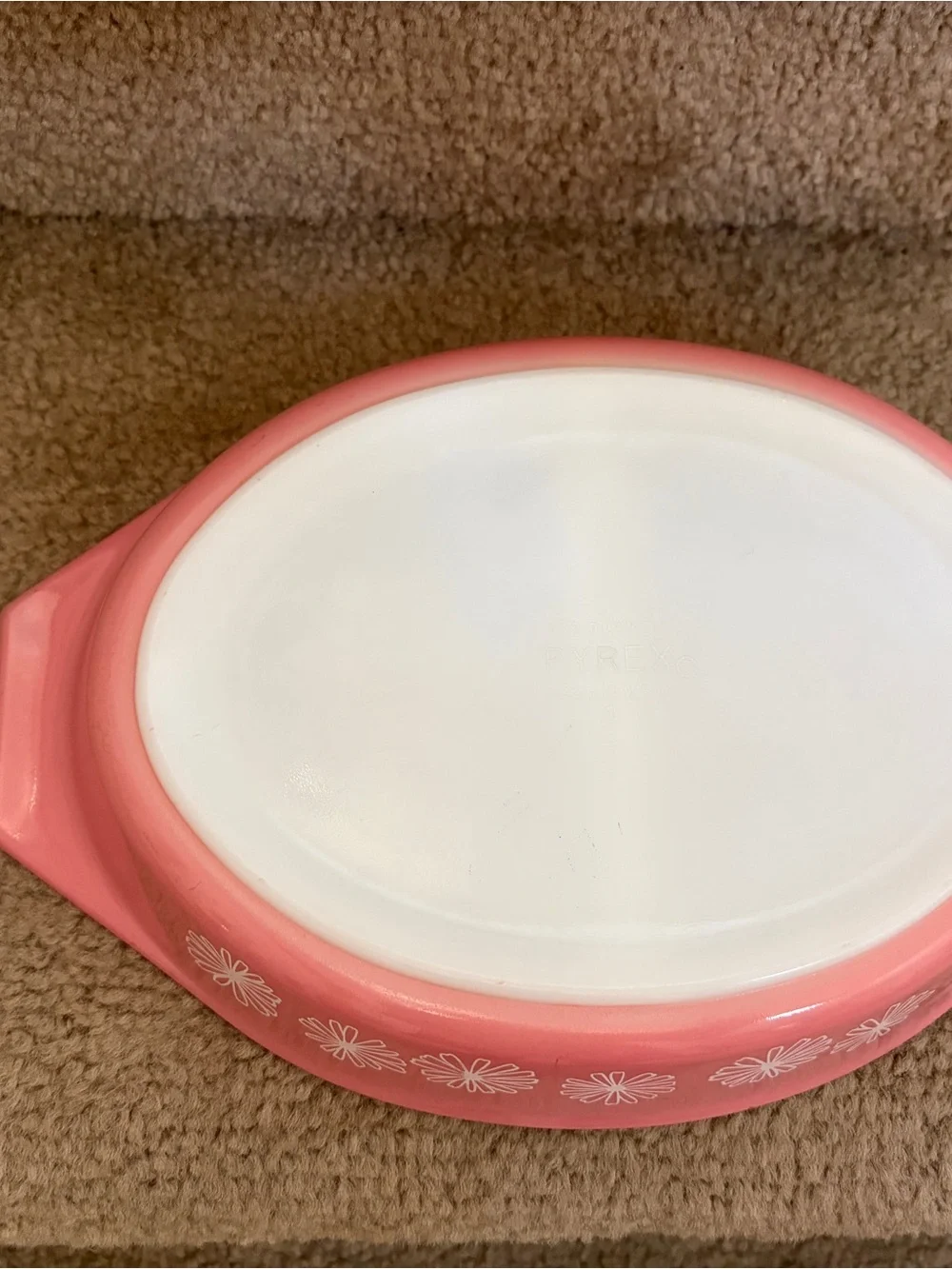 Pyrex Pink Daisy Divided Serving Dish Excellent vintage condition